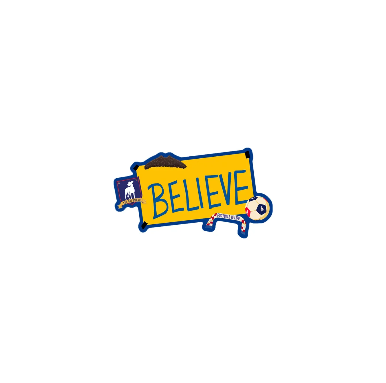 استیکر لپ تاپ لولو طرح باور سریال تد لسو BELIEVE TED LASSO  کد 715