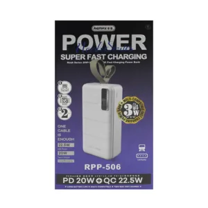 پاوربانک ریمکس مدل RPP-506 ظرفیت 30000 میلی آمپر ساعت