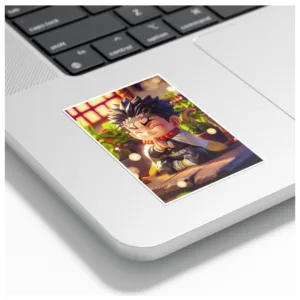 استیکر لپ تاپ و موبایل گوفی مدل انیمه شیطان کش طرح Demon Slayer Anime کد SLAYER01 مجموعه 8 عددی