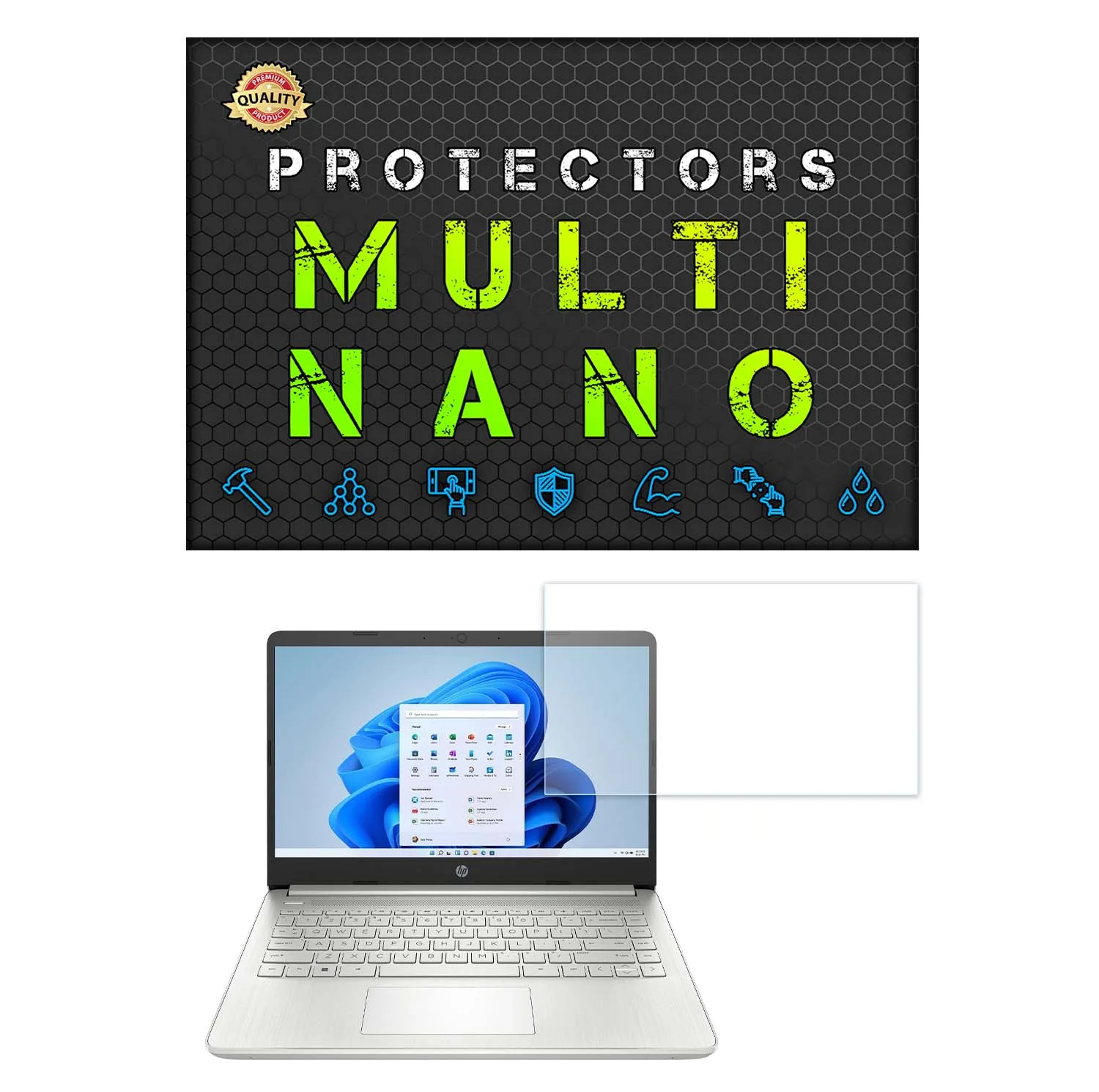 محافظ صفحه نمایش شفاف مولتی نانو مدل X-S1N مناسب برای لپ تاپ اچ پی 14S DQ1508SA 14 inch 2020