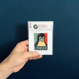 استیکر لپ تاپ لولو طرح LINUX برنامه نویسی کد 679