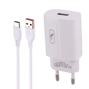 شارژر دیواری 12 وات اسکای دلفین مدل sc06t به همراه کابل تبدیل USB-C