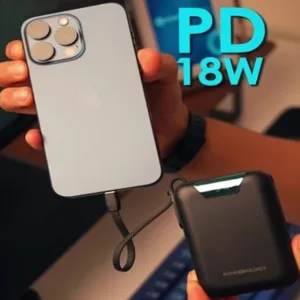 پاوربانک 22.5 وات پاورولوژی مدل york با ظرفیت 20000 ملی امپر به همراه کابل USB-C