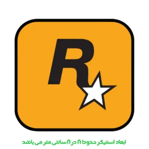 برچسب لپ تاپ پویا مارکت طرح راک استار کد 3097