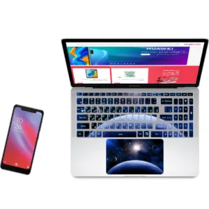 استیکر لپ تاپ طرح spa-ce 08 به همراه برچسب حروف فارسی کیبورد