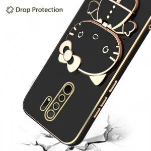 کاور گاردتک اساک مدل Kitty Strap مناسب برای گوشی موبایل شیائومی Redmi 9 / Redmi 9 Prime به همراه بندآویز