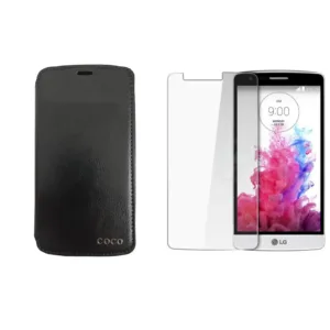 کیف کلاسوری طرح چرم کد 04 مناسب برای گوشی موبایل ال جی G3 Stylus / D690 به همراه محافظ صفحه نمایش