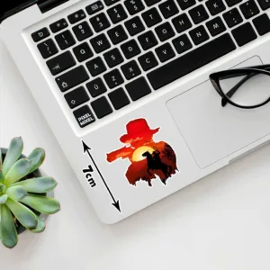 استیکر لپ تاپ پیکسل میکسل مدل بازی red dead مجموعه 4 عددی