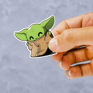 استیکر لپ تاپ مدل بیبی یودا BABY YODA کد STL1051 مجموعه 8 عددی