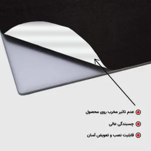استیکر لپ تاپ طرح surface texture blackکد P-990مناسب برای لپ تاپ 15.6 اینچ