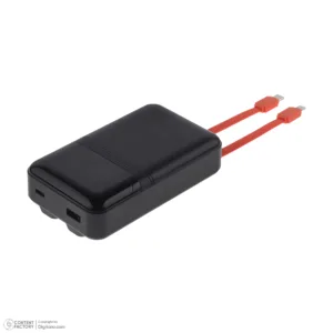 پاوربانک 35 وات پی کیو بی دی مدل PQ-PB05 ظرفیت 20000 میلیآمپرساعت به همراه کابل متصل لایتنینگ و USB-C