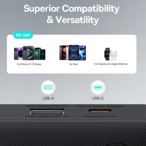 پاوربانک باسئوس 15 وات مدل Airpow Lite PPAP-10A Cosmic ظرفیت 10000 میلی آمپر ساعت