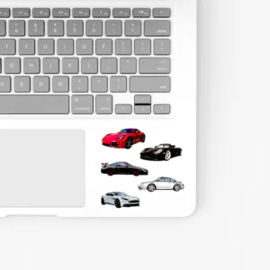 استیکر لپ تاپ و موبایل بووم طرح ماشین مدل Sport Cars کد ZX038 مجموعه 5 عددی