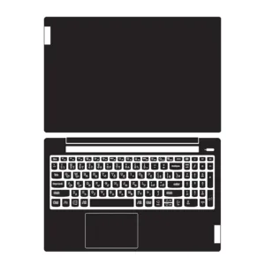 استیکر لپ تاپ توییجین و موییجین مدل Black 01 مناسب برای لپ تاپ لنوو ideapad 5 15IAL7 به همراه برچسب حروف فارسی کیبورد