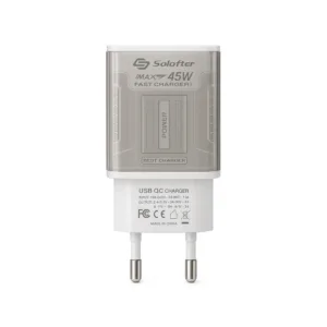 شارژر دیواری 45 وات پورت USB سولوفر مدل S24FE به همراه کابل تبدیل USB-C