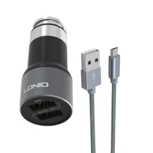 شارژر فندکی الدینیو مدل C403 به همراه کابل تبدیل microUSB