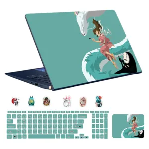 استیکر لپ تاپ توییجین و موییجین طرح Anime کد 01 مناسب برای لپ تاپ 15.6 اینچ به همراه برچسب حروف فارسی کیبورد