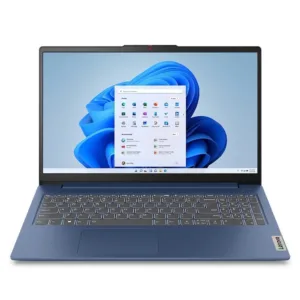 لپ‌تاپ 15.6 اینچی لنوو مدل Ideapad slim 3 15AMN8-R5 7520U، رم 16 گیگابایت DDR5، حافظه SSD با ظرفیت 512 گیگابایت، نمایشگر IPS full HD، وبکم FHD با درپوش لنز و پشتیبانی از Wi-Fi 6