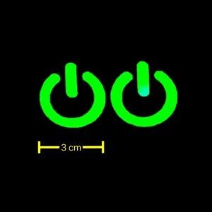 استیکر تزئینی موبایل و تبلت مدل شبنما طرح off بسته دوعددی