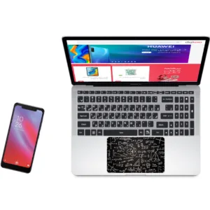 استیکر لپ تاپ کد blk-brd به همراه برچسب حروف فارسی کیبورد