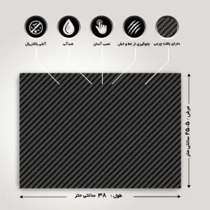 استیکر لپ تاپ طرح Black کد C-227 مناسب برای لپ تاپ 15.6 اینچ