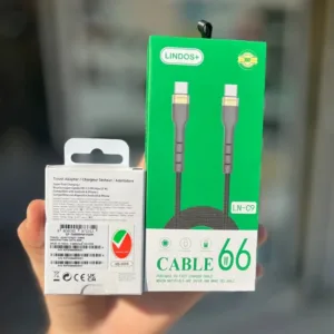 شارژر دیواری 25 وات لیندوس مدل Galaxy S24 fe به همراه کابل تبدیل USB-C