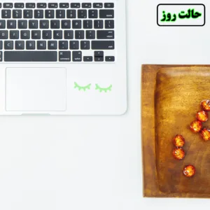 استیکر لپ تاپ مدل شب نما طرح پلک کد CK بسته چهار عددی