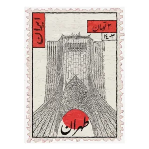 استیکر لپ تاپ پویا مارکت طرح طهران کد 3619