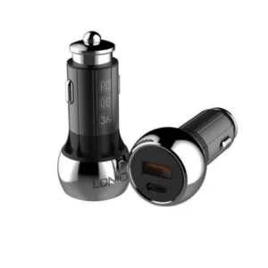 شارژر فندکی الدینیو مدل C1 به همراه کابل تبدیل USB-C