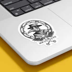 برچسب لپ تاپ پویا مارکت طرح دکتر طاعون کد 3138