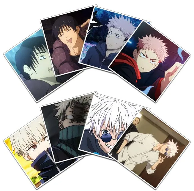 استیکر و برچسب گوفی مدل انیمه جوجوتسو کایسن Gojo Jujutsu Kaisen Anime کد K14 مجموعه 8 عددی