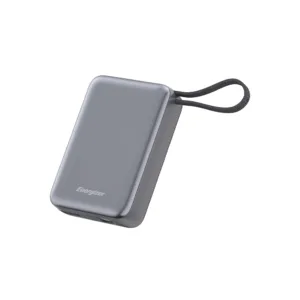 پاوربانک 22.5 وات انرجایزر مدل UE20085PQ ظرفیت 20000 میلی‌آمپرساعت به همراه کابل متصل لایتنینگ