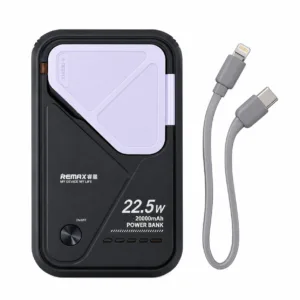 پاوربانک بیسیم 22.5 وات ریمکس مدل CP-2 ظرفیت 20000 میلیآمپرساعت به همراه کابل لایتنینگ