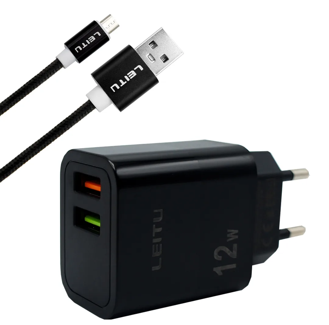 شارژر دیواری لیتو مدل LH - 11 به همراه کابل تبدیل MICROUSB