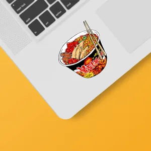 استیکر لپ تاپ و موبایل بووم طرح نودل کره ای کد PS33