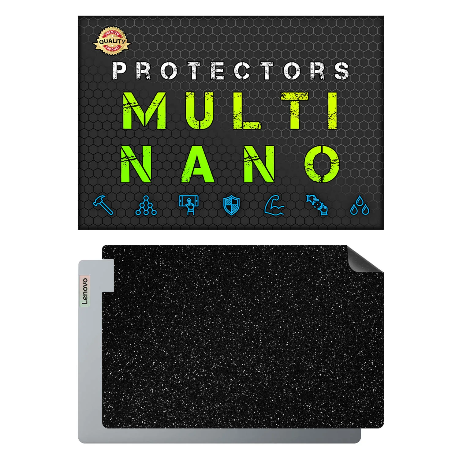 برچسب پوششی پشت لپ تاپ مولتی نانو طرح کهکشانی مدل X-F1G مناسب برای لپ تاپ لنوو IdeaPad Slim 3 Siru 8 2023 15.6 inch