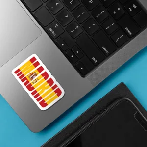 استیکر لپ تاپ توییجین و موییجین طرح رئال مادرید کد 02 مجموعه 15 عددی