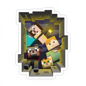 استیکر لپ تاپ، تبلت و موبایل طرح ماینکرفت MINICRAFT کد 1096
