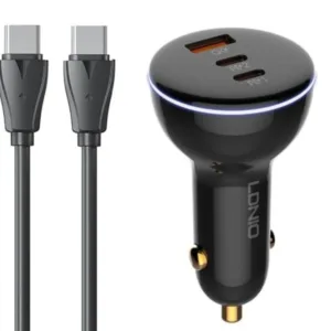 شارژر فندکی 160 وات الدینیو مدل ‌C102 به همراه کابل usb-C
