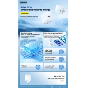 شارژر دیواری 45 وات ریمکس مدل S24 ULTRA به همراه کابل تبدیل USB-C