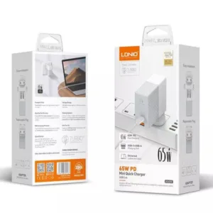 شارژر دیواری الدینیو مدل A2620C به همراه کابل تبدیل USB-C