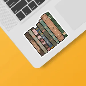 استیکر لپ تاپ و موبایل بووم طرح کتاب کد 1013