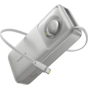 پاوربانک بیسوس مدل Free2Pull 65W ظرفیت 20000 میلی آمپر ساعت به همراه کابل USB-C