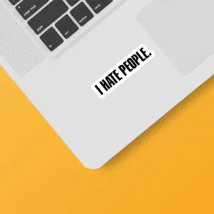 استیکر لپ تاپ و موبایل بووم طرح نوشته کد MD83