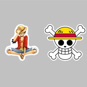 استیکر لپ تاپ کارنیکا طرح انیمه وان پیس لوفی مدل Luffy One Piece Anime-2222282 مجموعه 2 عددی