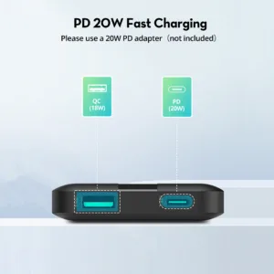 پاوربانک راوپاور مدل RP-PB1236 ظرفیت 10000 میلی آمپر ساعت