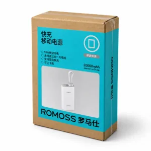 پاوربانک 55 وات روموس مدل PAC20U-162 ظرفیت 12500 میلی‌آمپر‌ساعت به همراه کابل USB-C