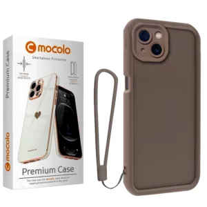 کاور موکولو مدل Silicone Puffer Strap مناسب برای گوشی موبایل اپل iPhone 13 به همراه بندآویز