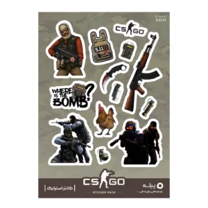استیکر لپ تاپ و موبایل پیله طرح بازی کانتر استرایک مدل CS GO کد SP10 مجموعه 13 عددی