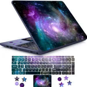 استیکر لپ تاپ راتیانا مدل space15 مناسب برای لپ تاپ 15 تا 17 اینچ به همراه برچسب حروف فارسی کیبورد